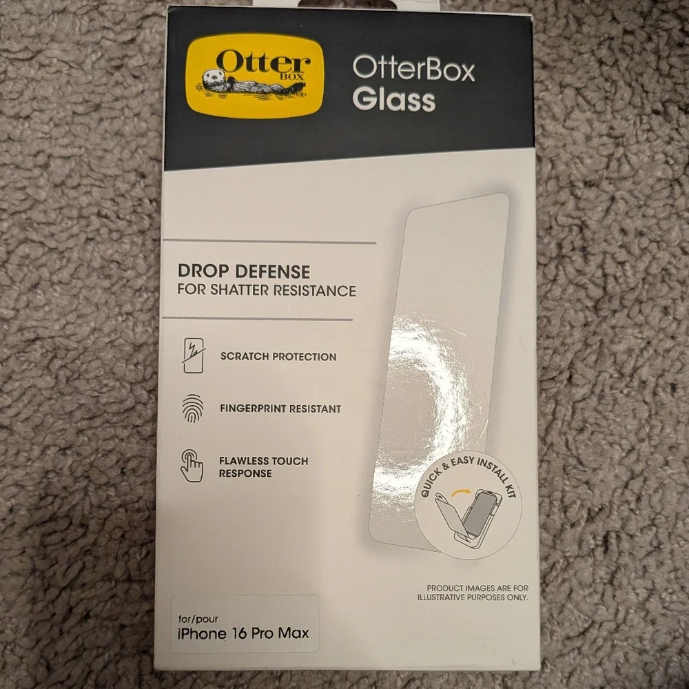 OtterBox Glass Screen Protector for iPhone 16 Pro Max - Clear
